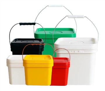 Färgad rektangulär plastgodishink